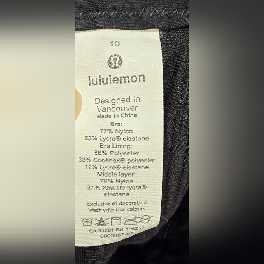 Lululemon Stash It All Black Bra Size 10 C/D - Picture 6 of 8